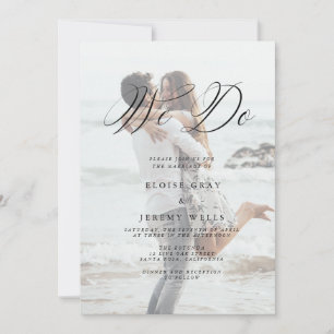 Modern Photo We Do Wedding Invitation