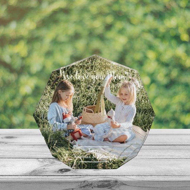 Modern Photo We Love you Mum (Modern Photo We Love You Mom Photo Block)