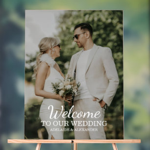 Modern Photo Wedding Acrylic Sign
