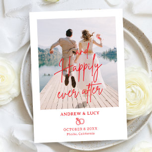 Modern photo wedding  announcement