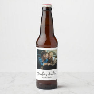 Modern Photo Wedding  Beer Bottle Label