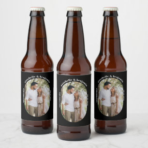 Modern Photo Wedding  Beer Bottle Label