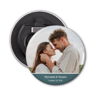 Modern Photo Wedding Bottle Opener