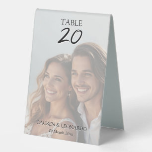 Modern photo wedding couple editable script