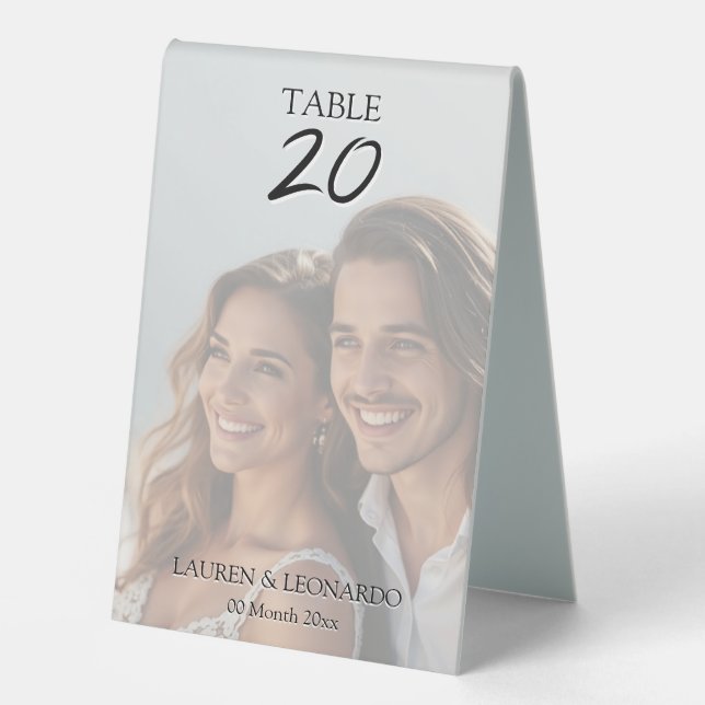 Modern photo wedding couple editable script (Front)