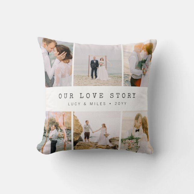 Modern Photo Wedding Cushion (Front)