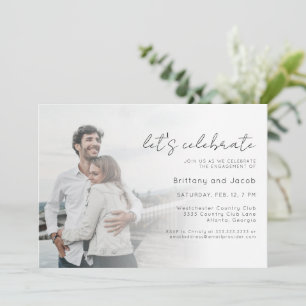 Modern Photo Wedding Engagement Party Invitation
