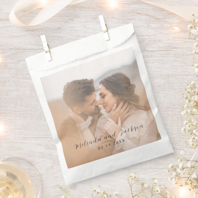 Modern Photo Wedding Favour Bags (Clipped)