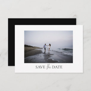 Modern Photo Wedding Flat Save The Date Card