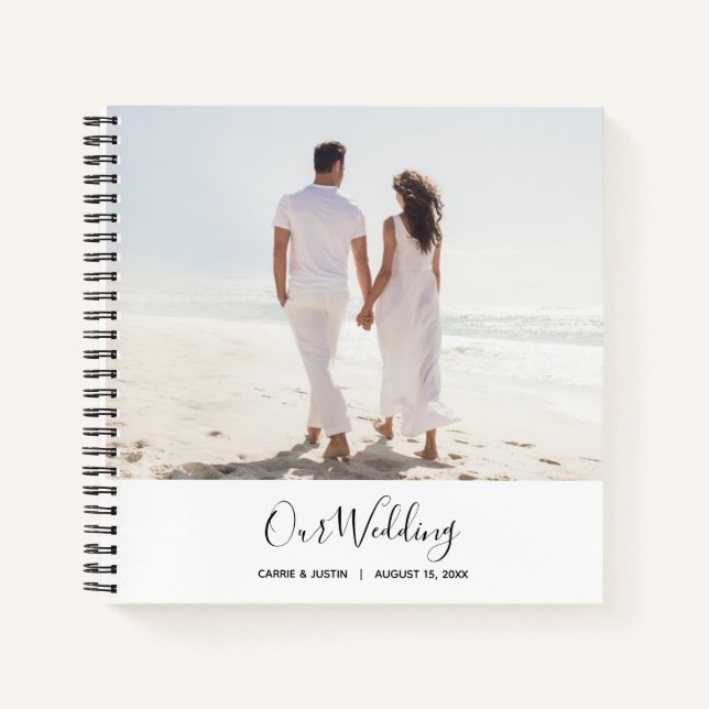 Modern Photo Wedding Guest Book (Front)