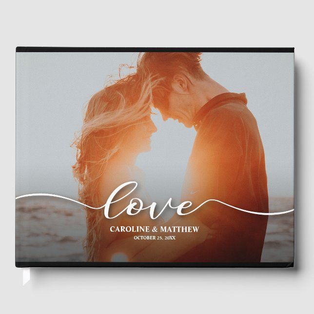 Modern Photo Wedding Guest Book (Front)