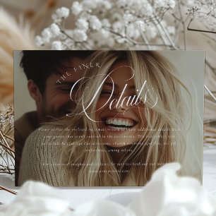 Modern Photo Wedding Information Card