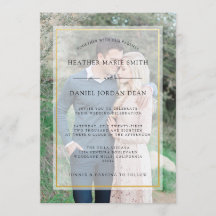 Modern Photo Wedding Invitation