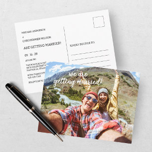 Modern Photo Wedding Invitation Postcard