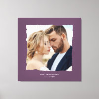 Modern photo wedding personalised est. in