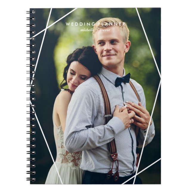 Modern Photo Wedding Planner Notebook (Front)