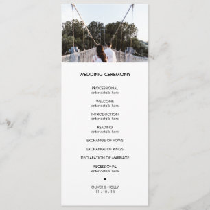 Modern photo wedding program programme