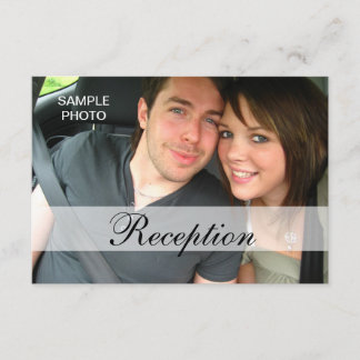 Modern Photo Wedding Reception Cards