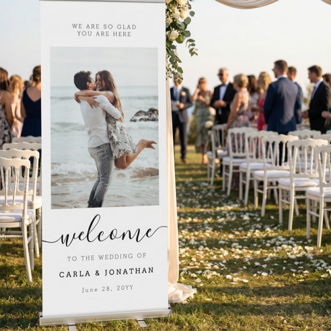 Modern Photo Wedding Reception Welcome Banner (Creator Uploaded)