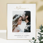Modern Photo Wedding Rehearsal Dinner Welcome Poster<br><div class="desc">This simply chic photo wedding rehearsal dinner welcome sign template features a clean, modern design. We've given this minimalist design a splash of panache with "Welcome' above the photo in a flowing modern font that manages to be both elegant and lively at the same time. We love the graceful arc...</div>