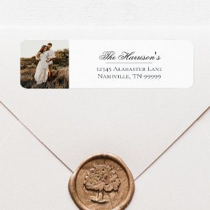 Modern Photo Wedding Return Address