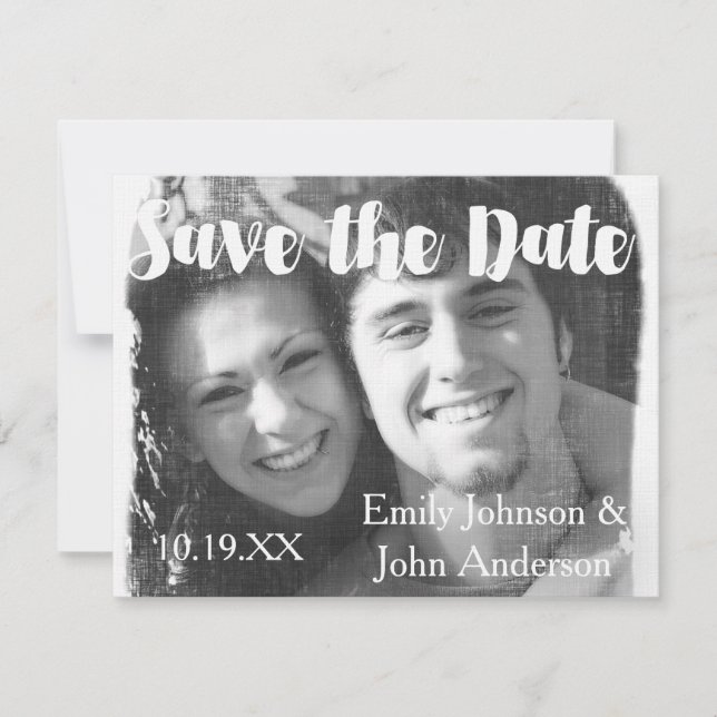 Modern Photo Wedding Save the Date (Front)