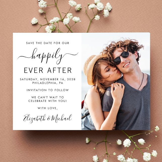 Modern Photo Wedding Save The Date (A stylish save the date announcement for your wedding )