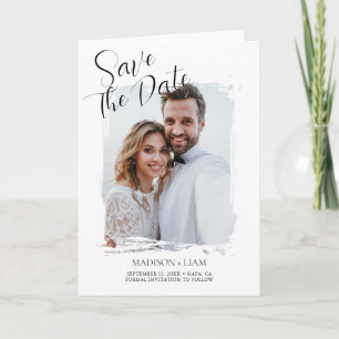 Modern Photo Wedding Save the Date Announcement