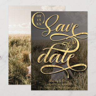 Modern Photo Wedding Save the Date Invitation