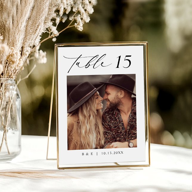 Modern Photo Wedding Table Number (Creator Uploaded)