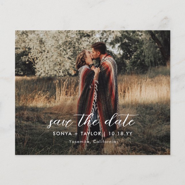 Modern Photo Wedding Template Save the Date Flyer (Front)