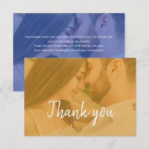 Modern Photo Wedding Thank You Card