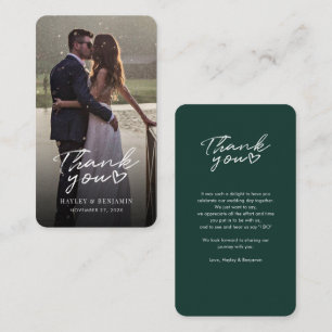 Modern Photo Wedding Thank You Card
