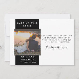Modern Photo Wedding Thank You Card