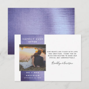 Modern Photo Wedding Thank You Card