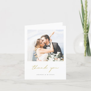 Modern Photo Wedding Thank You Card Template