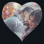 Modern Photo Wedding Thank You Favour Stickers<br><div class="desc">Customise these wedding favour thank you stickers with your favourite photograph and your names.</div>
