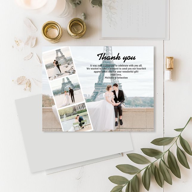 Modern Photo Wedding Thank You Postcard (Creator Uploaded)