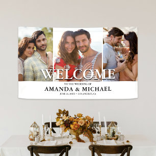 Modern Photo Wedding Welcome Banner