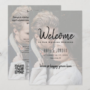 Modern Photo Wedding Welcome Letter Invitation