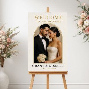 Modern Photo Wedding Welcome Sign