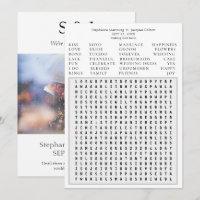 Modern Photo Wedding Word Search Save the Date- GR