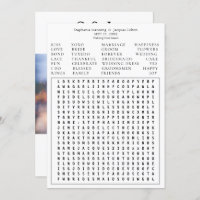 Modern Photo Wedding Word Search Save the Date-W2