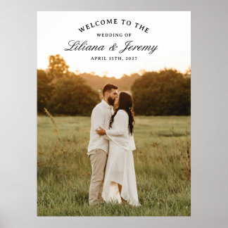 Modern Photo Welcome Sign With Arched Text