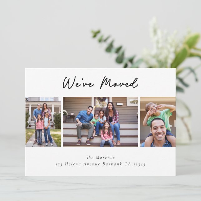 Modern Photo We've Moved Change of Address Announcement (Standing Front)