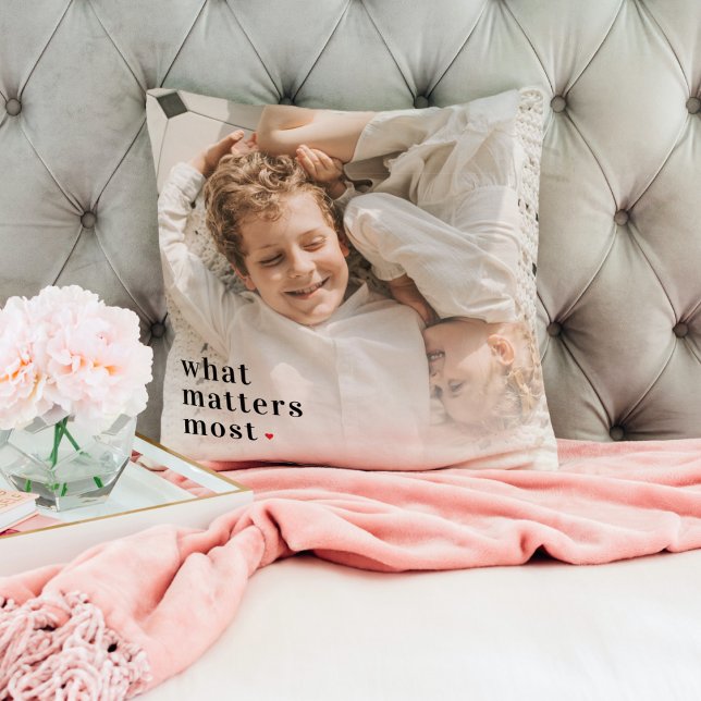 Modern Photo & What Matters Most Positive Quote Cushion (Creator Uploaded)