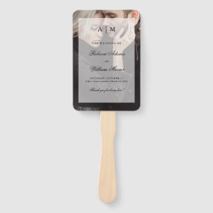 Modern Photo with Overlay Wedding Hand Fan