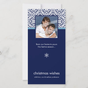 MODERN PHOTOCARD :: simply damask 3 Holiday Card