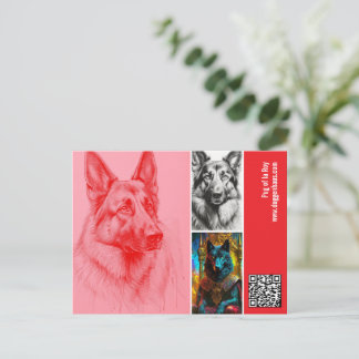 Modern Photograph German Shepherd Postcard