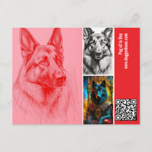 Modern Photograph German Shepherd Postcard
